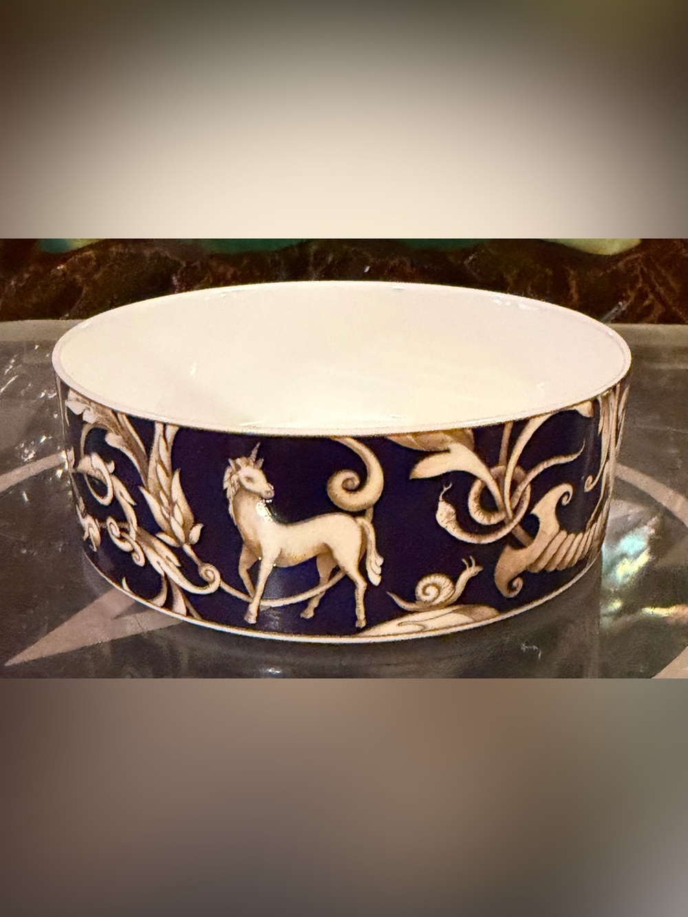 Wedgwood Cornucopia Bone China Round Trinket Box BASE Only Replacement